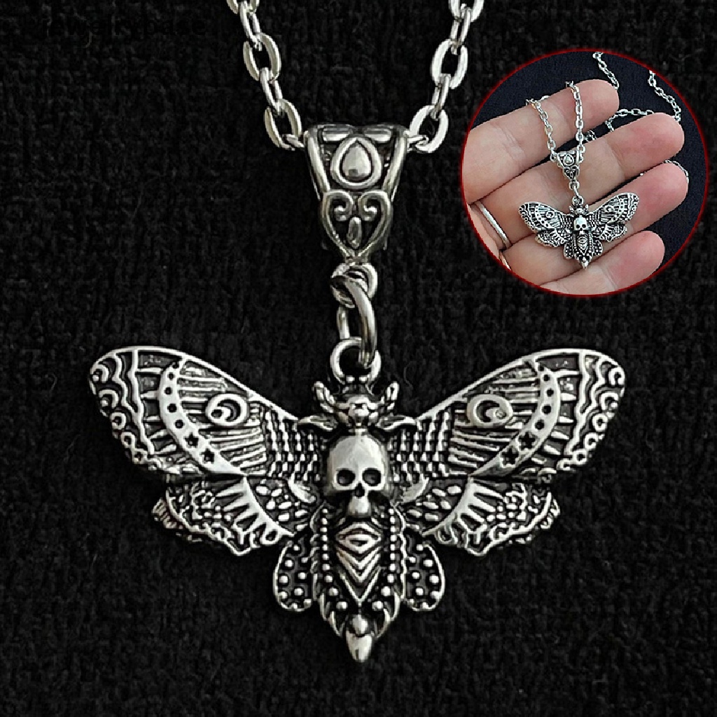 Kalung Rantai Panjang 18 Inchi Dengan Liontin Tengkorak / Butterfly / Emo / Gothik / Rock Untuk Wanita