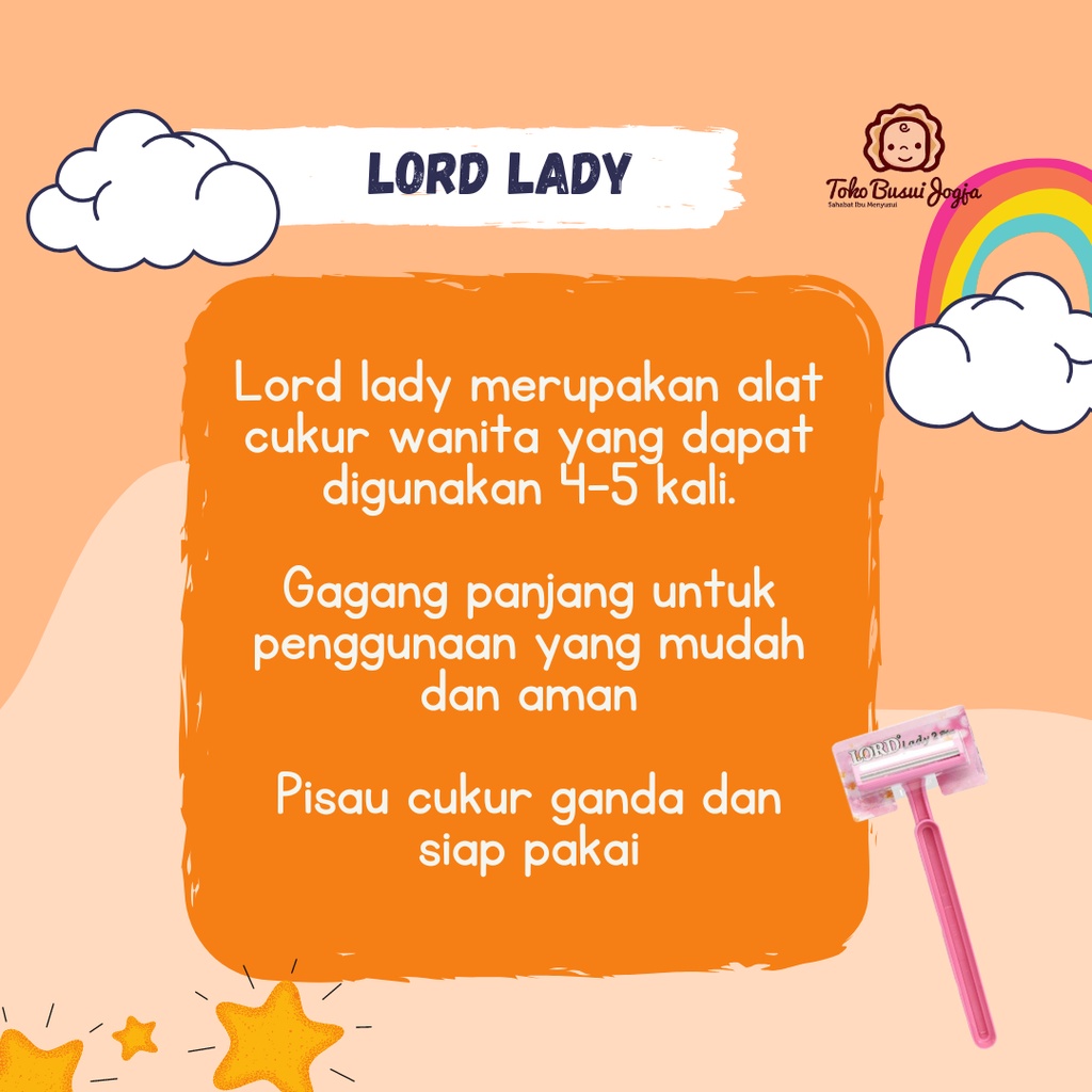 Alat Cukur Wanita Lord Lady 2 Plus Razor Pisau Pink Pisau Ganda Tajam Gagang Panjang Aman Digunakan Perempuan Gadis Remaja Gillete