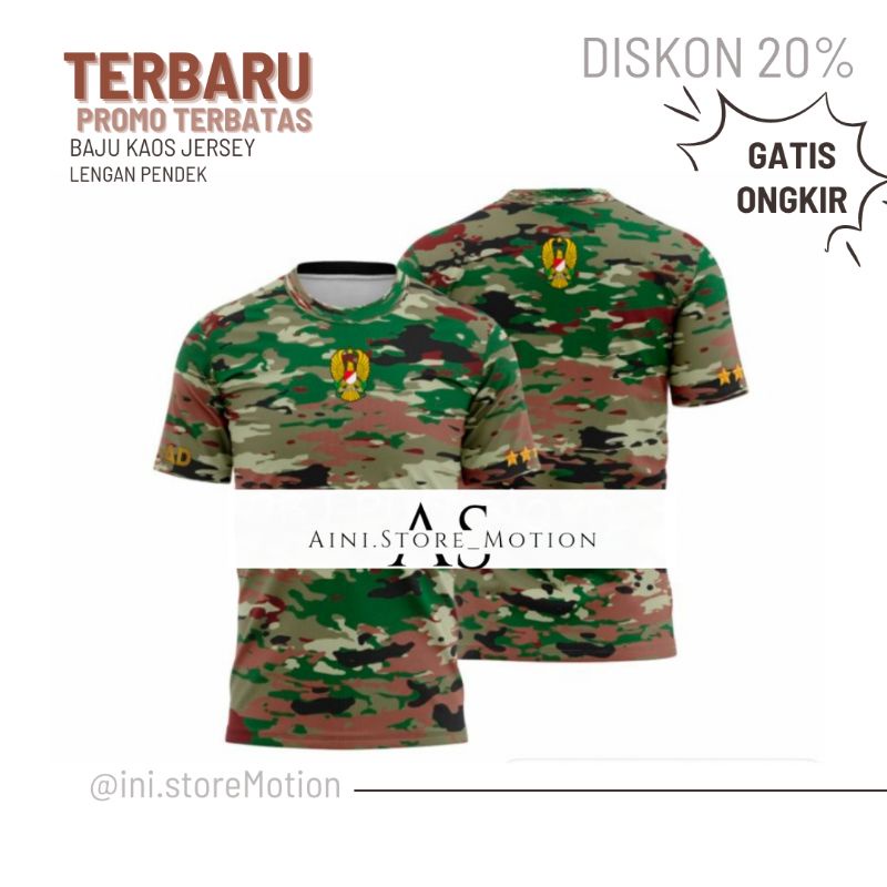 Jual Kaos Jersey Tni Ad Loreng Terbaru Kasad Dalaman Kaos Tni