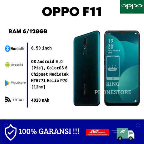 OPPO F11 RAM 6/128GB BERGARANSI 1 THN