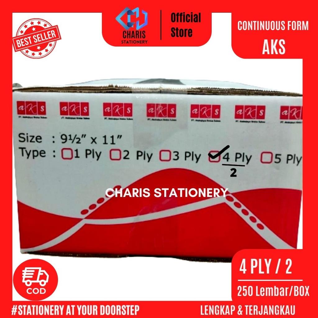 

CHARIS STATIONERY - Continuous Form 4-Ply /2 AKS (250 Lembar/Box)