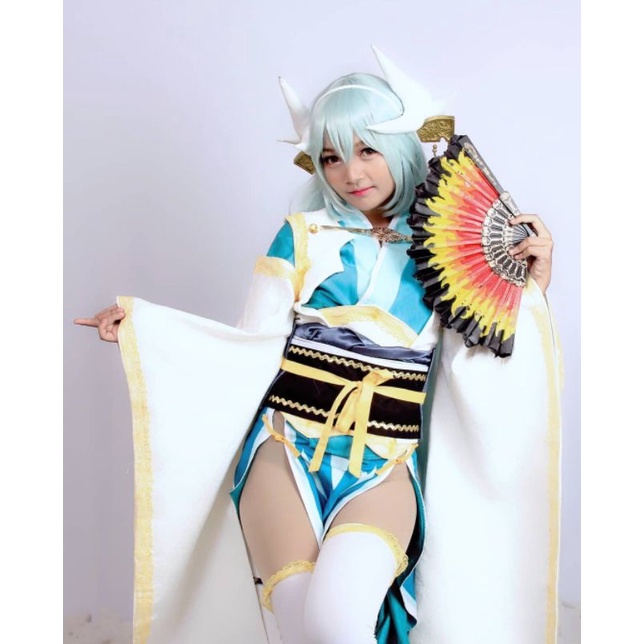 [ RENTAL ] KIYOHIME Brand Monenjoy Wig Hsiu FGO Fate Grand Order Cosplay Kostum Sewa Kipas