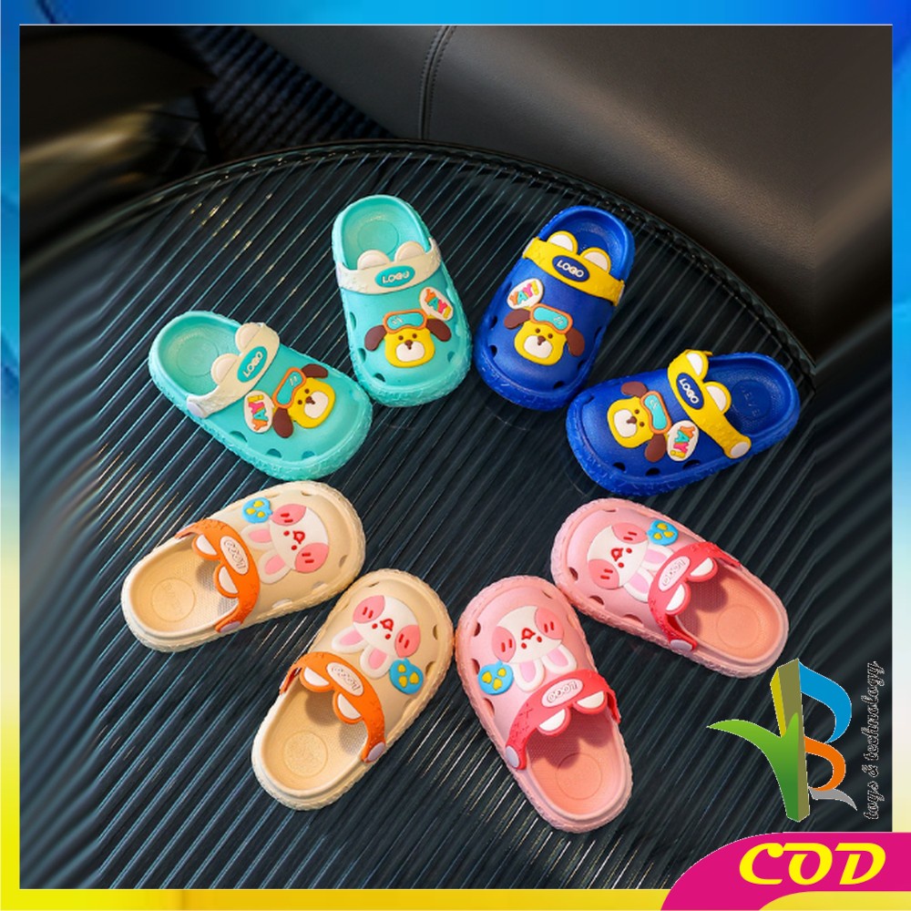 RB-S42 Sepatu Sandal Anak Motif Kelinci Selop Karakter Lucu / Sendal Baim Anak Perempuan Laki Laki Slip On Slippers Kids Rabbit Import