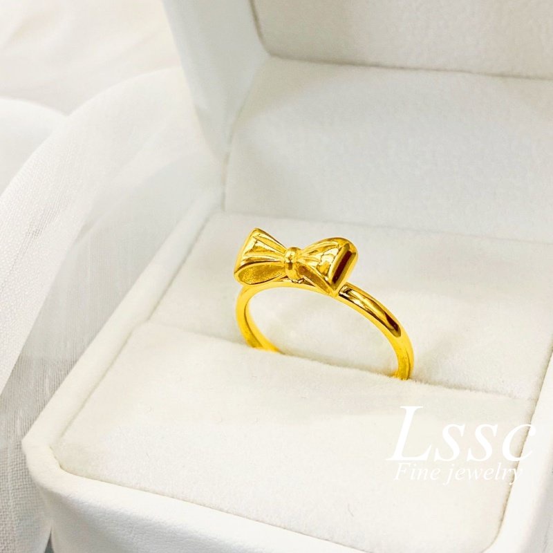 Cincin Titanium Wanita Pita Lucu Cantik Emas 18K Anti Karat Perhiasan Korea Fashion