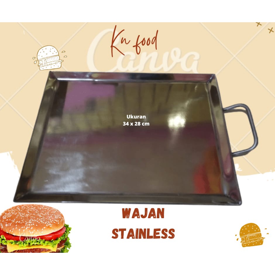 Wajan kebab - persegi panjang - bahn stainless