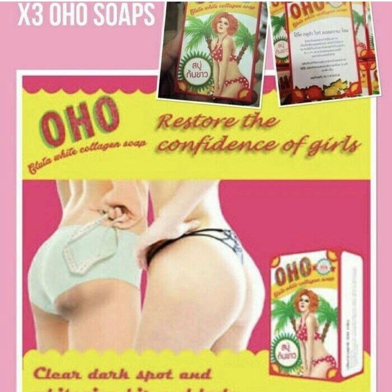 OHO GLUTA WHITE COLLAGEN SOAP CLEAR DARK SPOT 100% ORIGINAL THAILAND