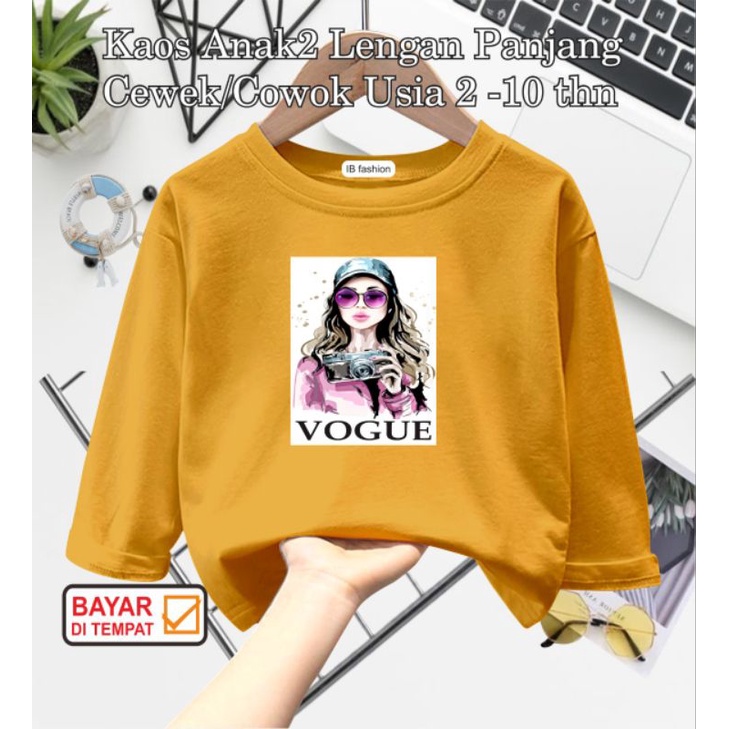 ((IB))KAOS ANAK PEREMPUAN PANJANG/VOQUE DIGITAL SABLON