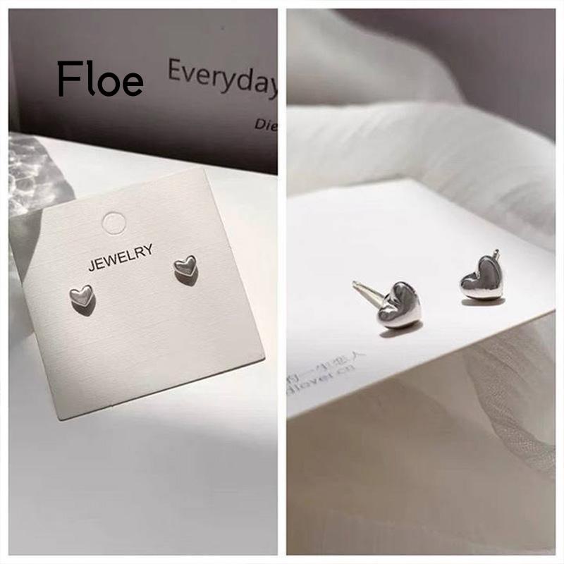 Fl Anting Tusuk Mini Bentuk Hati Bahan Metal Untuk Wanita