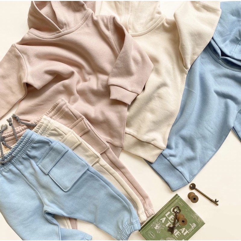 Baju Bayi Setelan Anak Sweater Jogger Set  Bohopanna - Frost Hoodie Unisex 1-5 Tahun