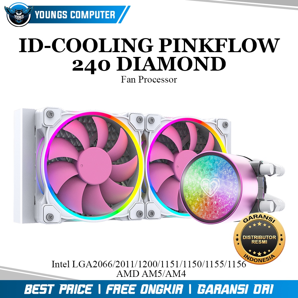 CPU COOLER ID-COOLING PINKFLOW 240 DIAMOND ARGB Sync AIO CPU Water Cooling