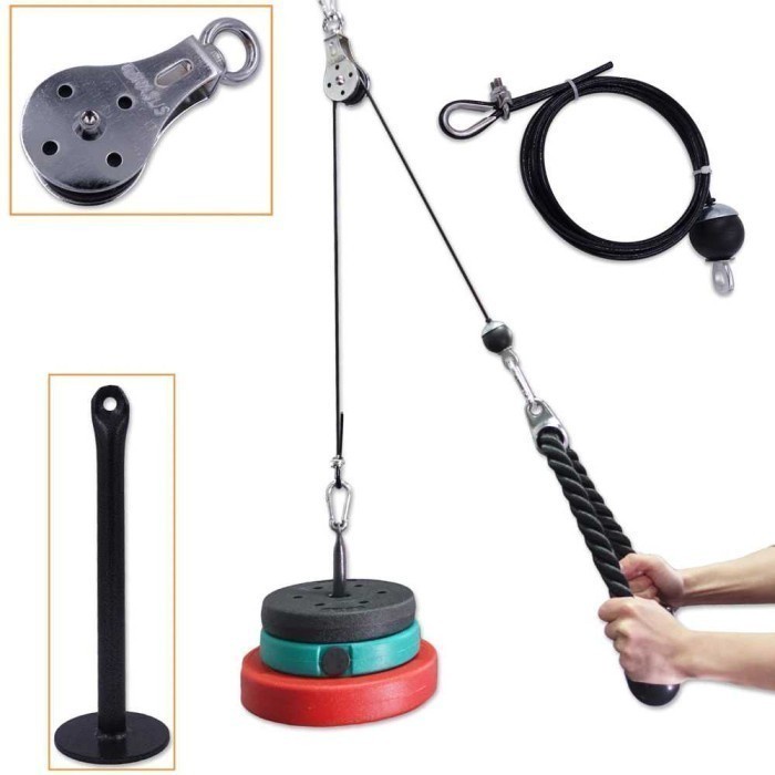 Set Pulley Katrol Fitness Gym Cable Machine Arm Bicep 2M JBryant J3114
