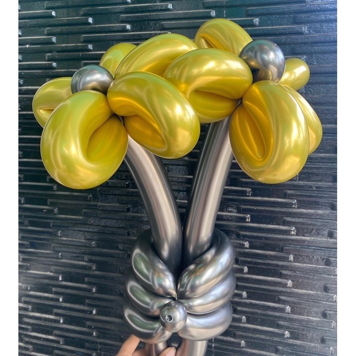buket balon panjang|balon twits chrome|buket balon metalik|buket balon bunga