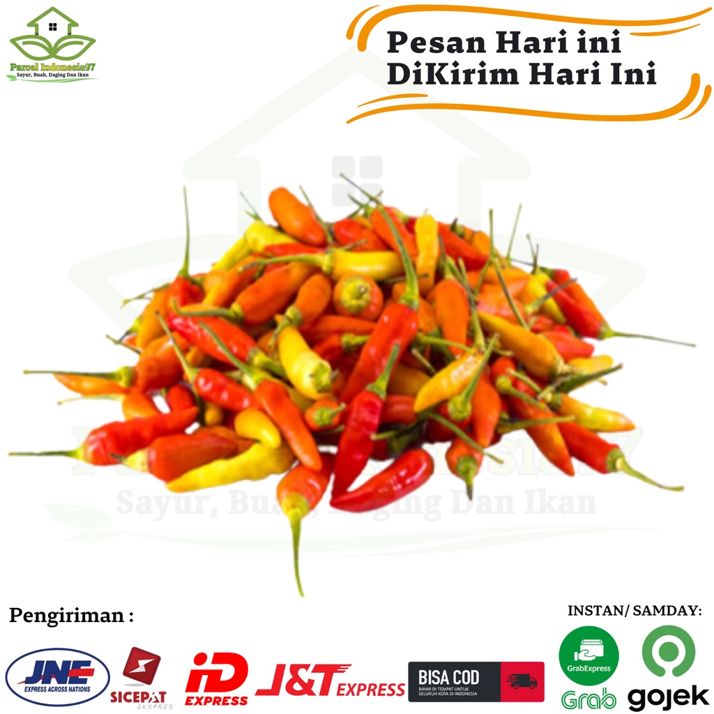 

Cabai rawit cabe merah /cengek 100gr pasar murah bersih