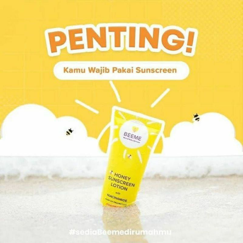 Beeme Honey Sunscreen Lotion SPF 50 With Niacinamide - Sunblock Skincare Ibu dan Anak