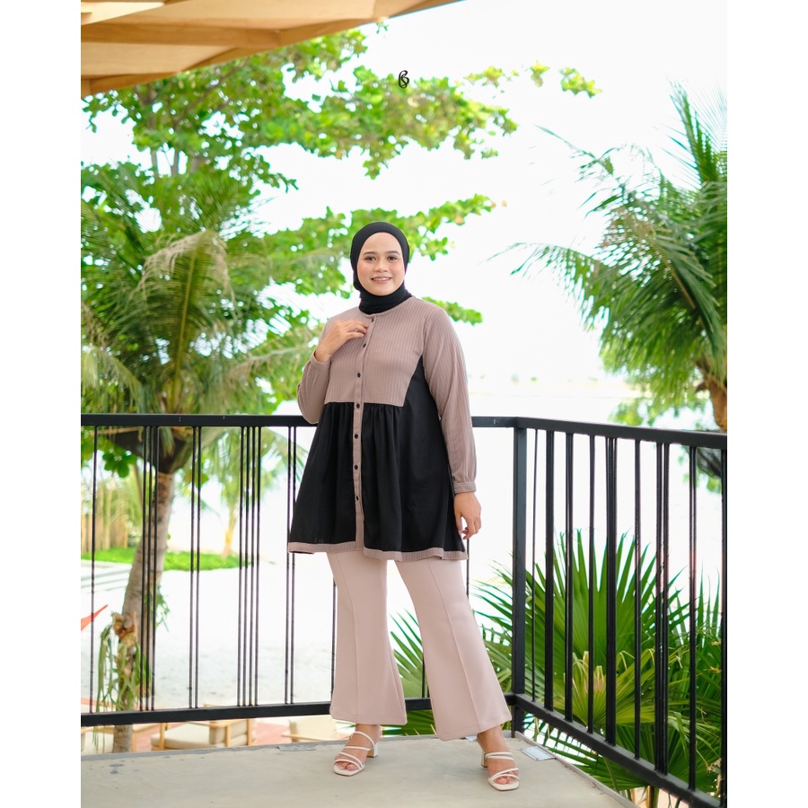 Bibigsize - Sasha Blouse | Atasan Blouse Knit Bigsize Jumbo