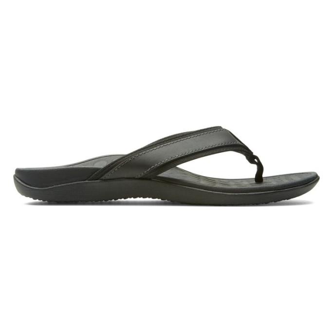 Vionic MTide Black Sandal Pria