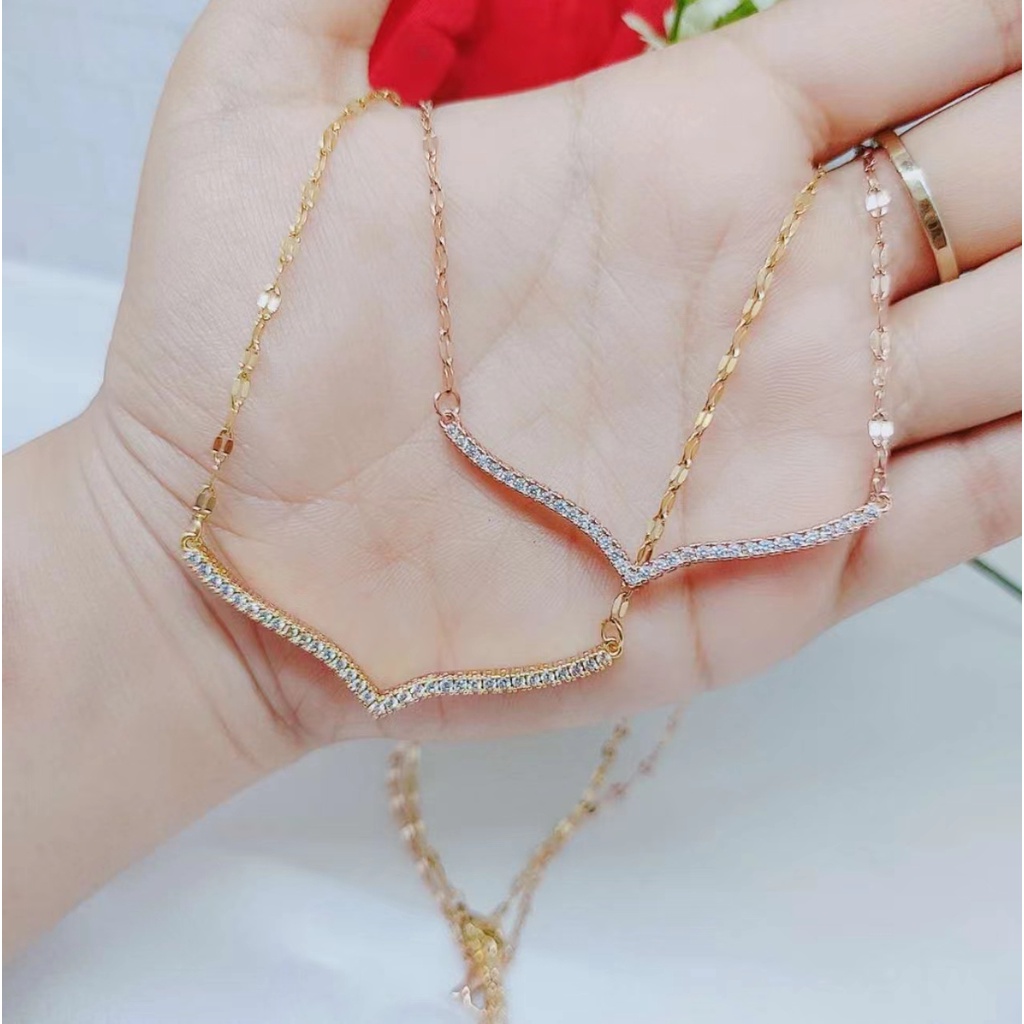 Kalung Titanium Mata Full Perhiasan Fashion W022