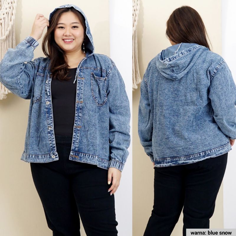 Jaket Hoodie Jeans Denim Jumbo Nuka