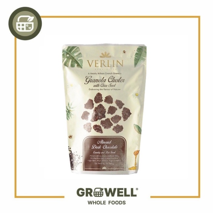 

READY VERLIN GRANOLA CLUSTER ALMOND DARK CHOCOLATE 150GR