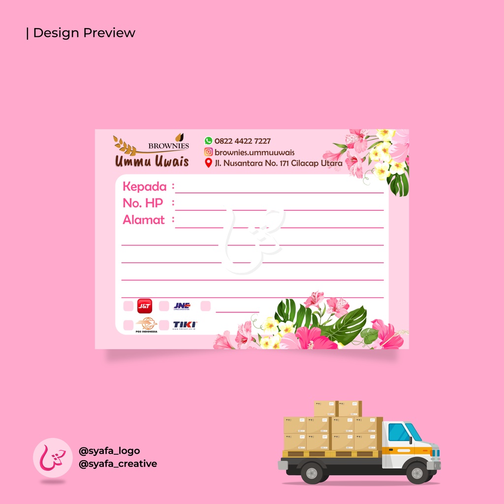 Jual Label Stiker Pengiriman Online Shop Free Desain Shopee Indonesia