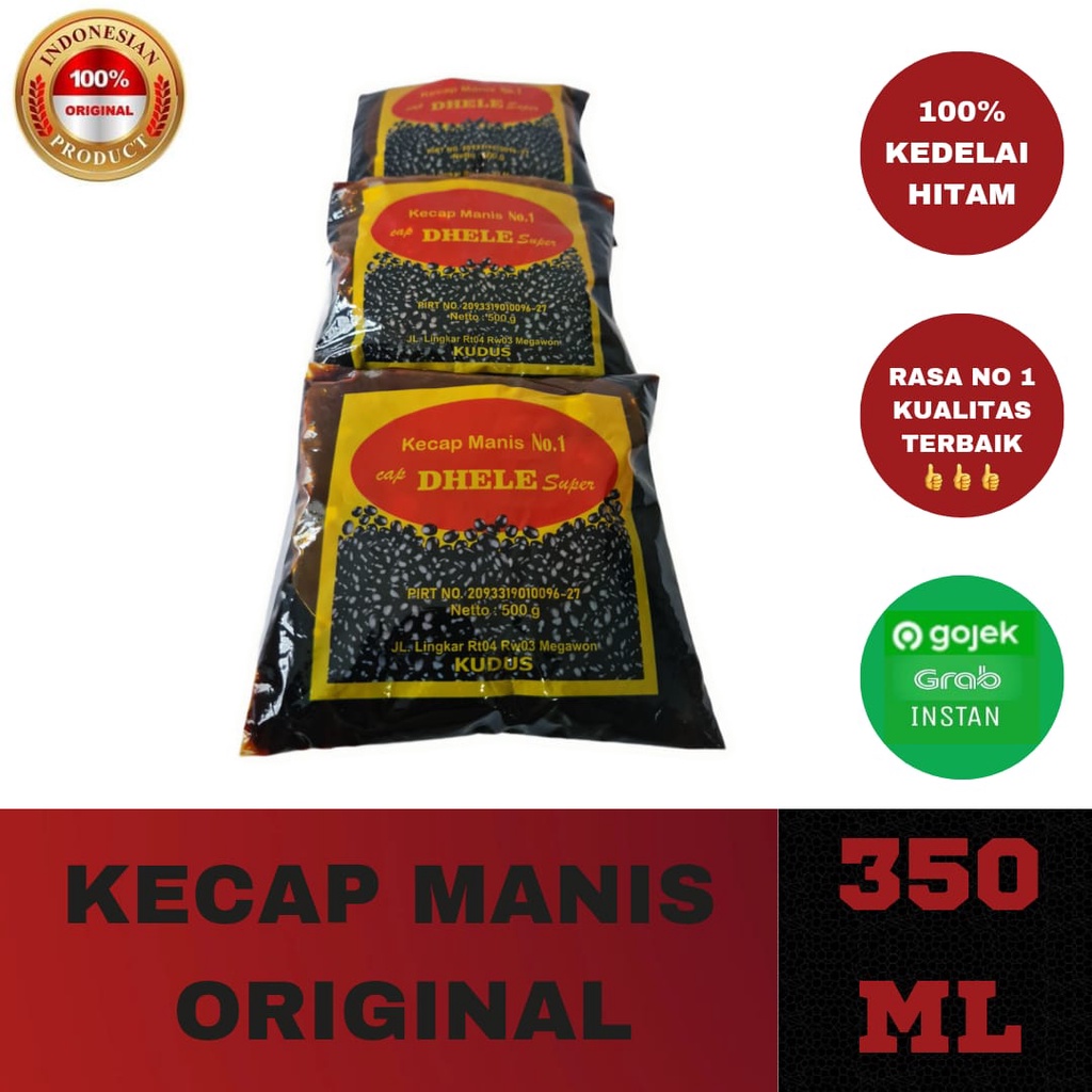 

KECAP MANIS 1/2 KG (350 ML) DHELE SUPER NON MSG