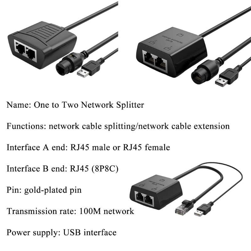 Btsg 1ke 2ways LAN Eterna Kabel RJ45 Female Splitter Connector Adapter