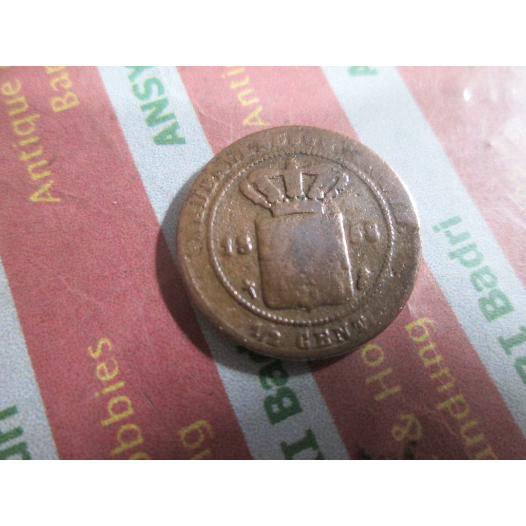 koin benggol nederlandsch indie 0.5 cent 1858 iklan m118