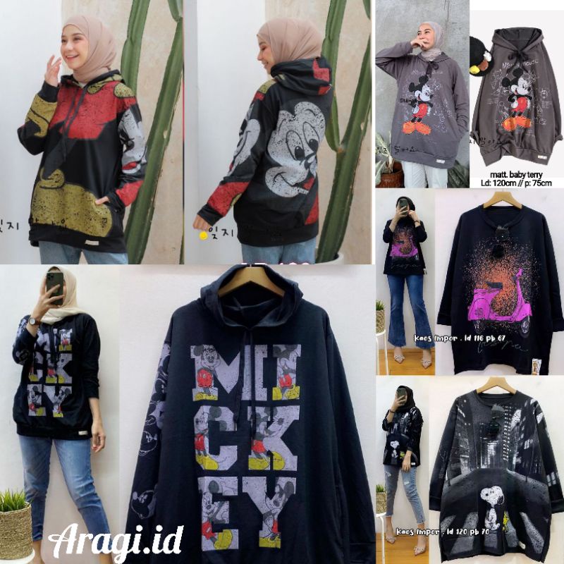 kaos import wanita/kaos oversize/Tunik oversize