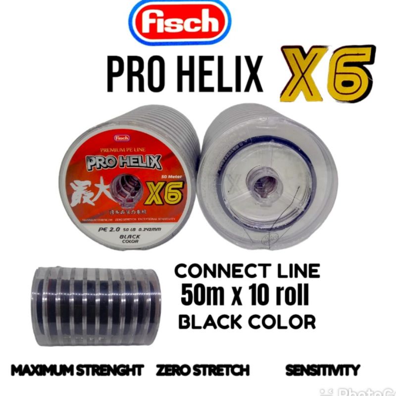 PE Fisch Pro Helix X6 50m Black