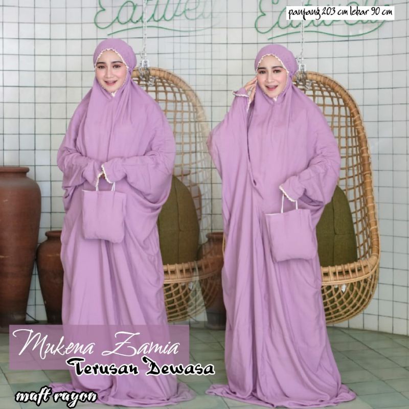 Mukena terusan Zamia