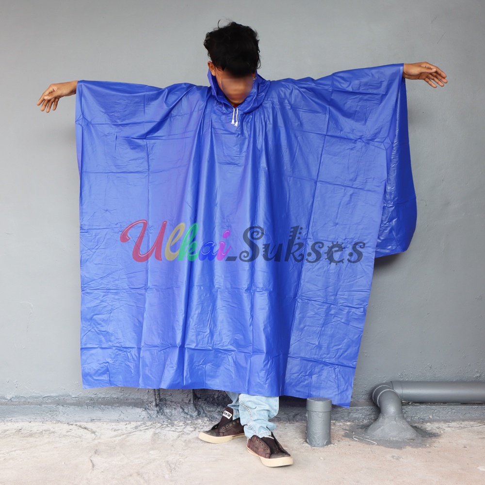 Jas Hujan Poncho Polos Raincoat Ponco Kencana Mantel Hujan Model Kelalawar Murah