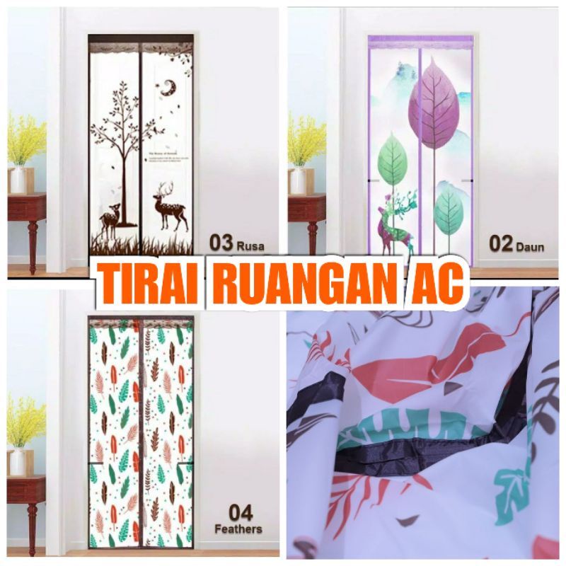 02 Tirai Ruangan AC Tirai Pintu Magnet Pelastik Khusus Ruangan Ber AC