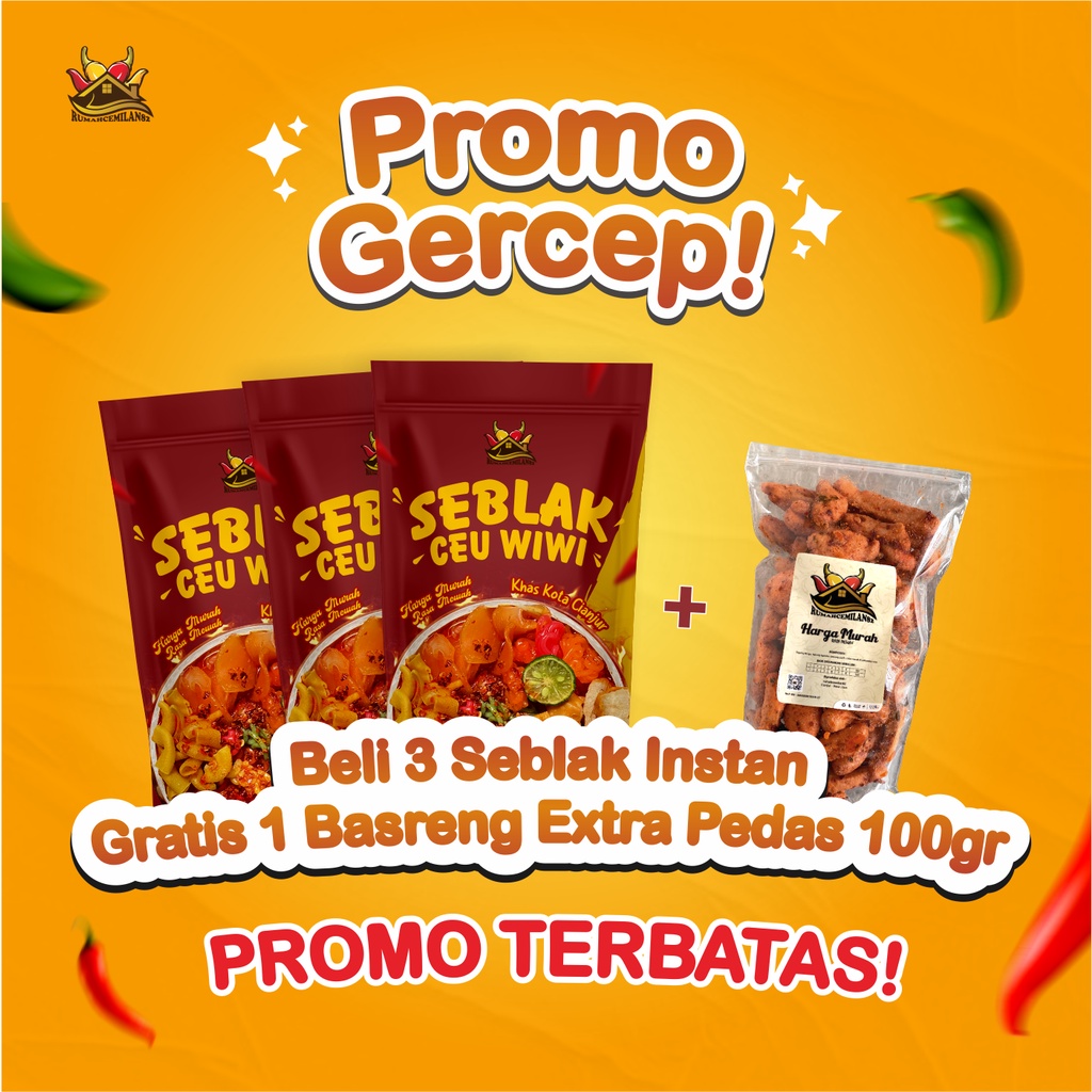 

PROMO RAMADAN BELI 3 SEBLAK GRATIS 1 BASRENG
