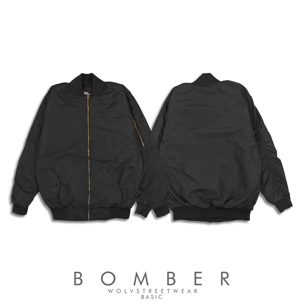 Jaket Bomber Taslan Pria Dewasa Terbaru/Jaket Bomber Polos Pria Original Wolv/Jaket Pria Jumbo Distr