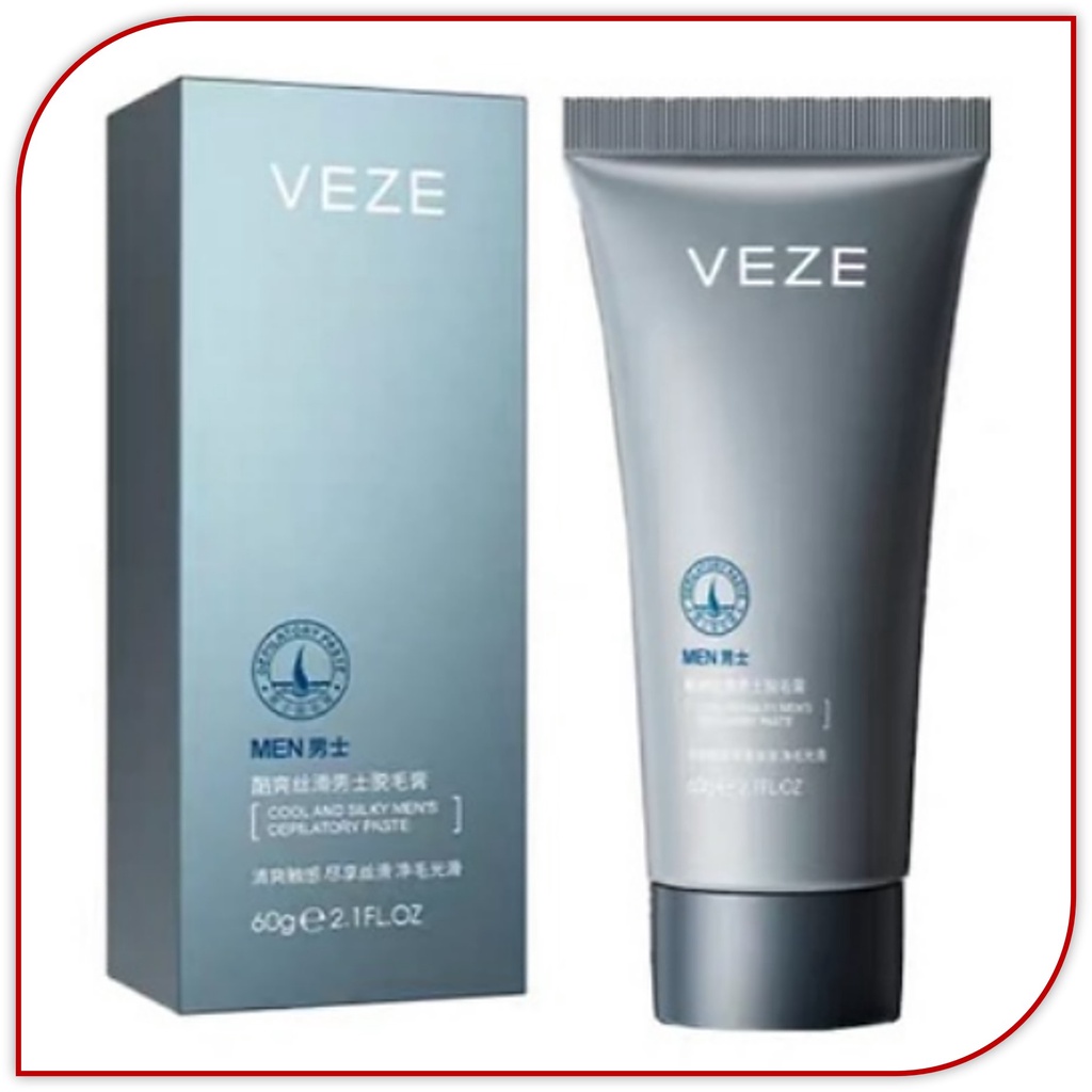 Veze Cool Silky Pria Krim Penghilang Rambut Pembersih Pori-pori Kulit Transparan LS