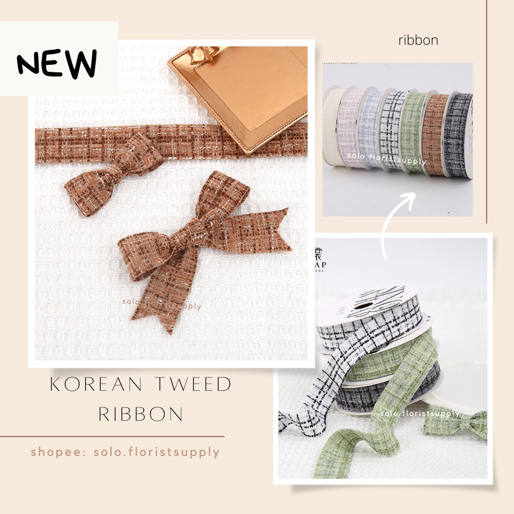 

[SW] KOREAN TWEED RIBBON PITA TWEED KOREAN RIBBON MOTIF GARIS TENGAH LEBAR 2.6CM PREMIUM PITA KADO GIFT BOUQUET DEKORASI PITA ORGANDI TRANSPARAN UJUNG MOTIF GARIS PITA KAIN TILE TRANSPARAN PITA KADO HIAS PER METER CRAFT KERAJINAN TANGAN