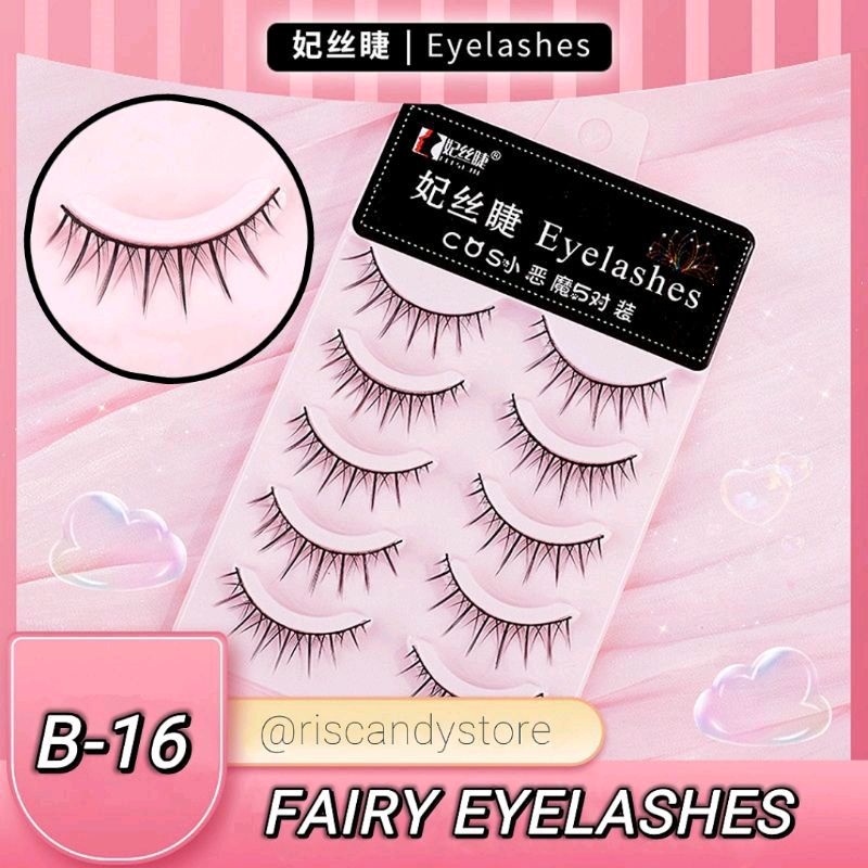 [5 Pasang] Fairy Eyelashes / Douyin eyelashes B-16