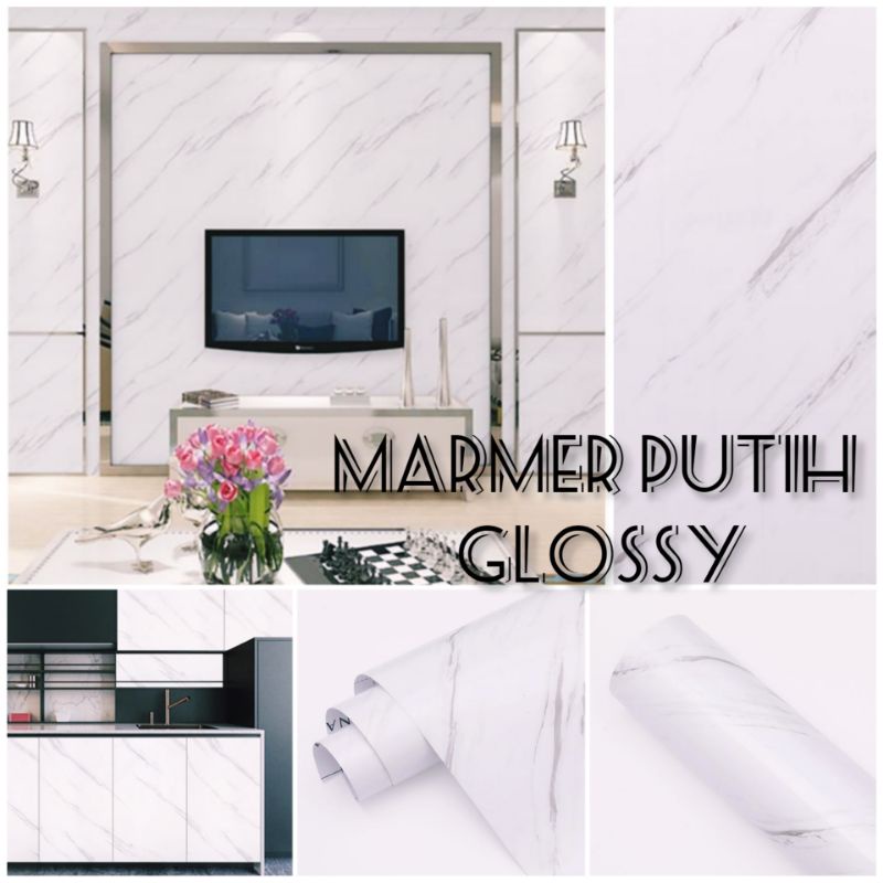 GLOSSY(COD) RONA PVC SHEET STICKER FS0116/PVC STICKER RUANGAN DAN KITCHEN SET