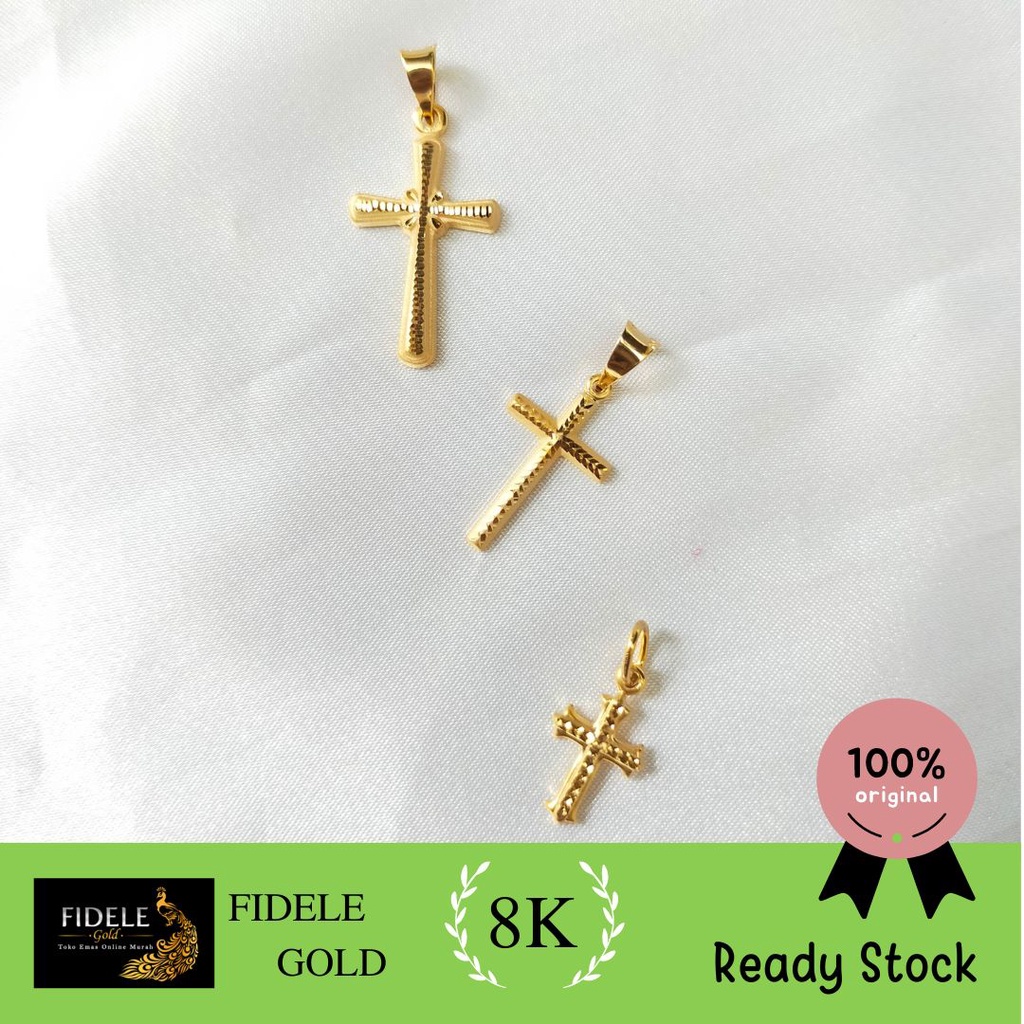 Liontin Salib Liontin Emas Asli Kadar Muda 375