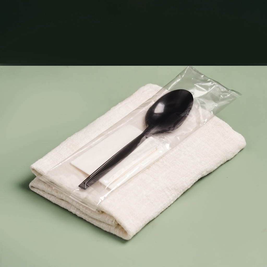 Set Sendok Plastik Tissue Tusuk Gigi / Cutleries Set Plastik Tebal