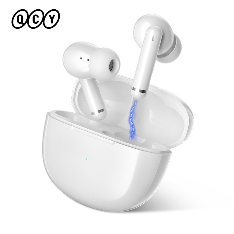 QCY TWS Bluetooth Earphone ANC with Charging Case - QCY-HT03 - White
