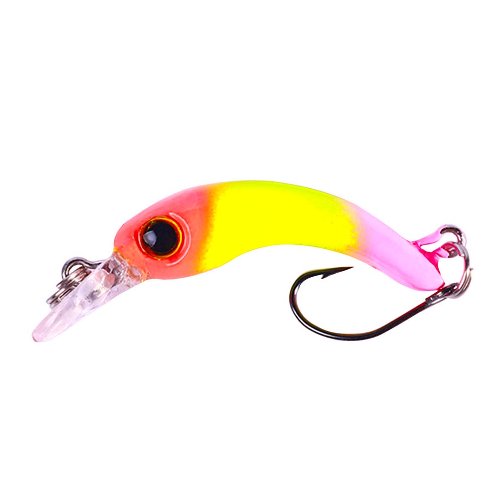 Hengjia 8pcs Floating Minnow Fishing Lure Umpan Pancing Tiruan Bentuk Ikan Kecil 3.8cm 1.5g Mini Artificial Hard Bait Kail Treble Insect Fake Lure