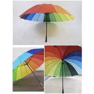 Payung Pelangi 16 Jari Rainbow Umbrella Jumbo - Payung Golf Besar