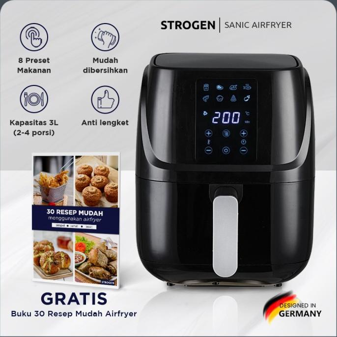 PROMO Air Fryer Strogen Sanic, Airfryer Penggoreng Tanpa Minyak