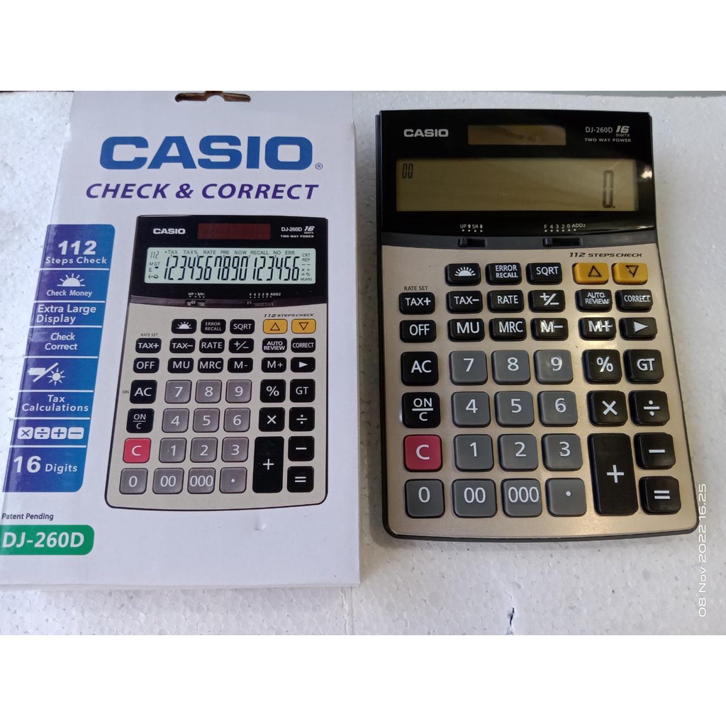 

KALKULATOR CASIO DJ 260 D, 16 DIGIT