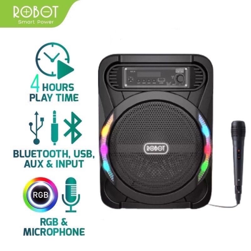 Speaker ROBOT RB450 RGB Bluetooth Karaoke + Mic + Remote Control - Ori