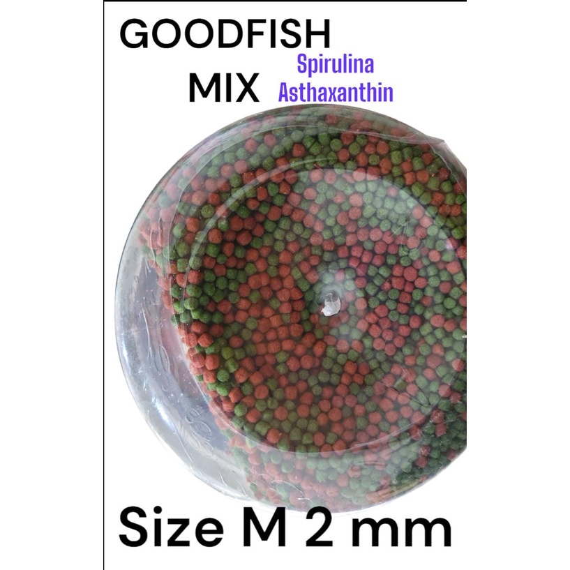 PELET IKAN KOKI KOI GOODFISH MIX SPIRULINA ASTAXANTHIN 300 GRAM 2 MM