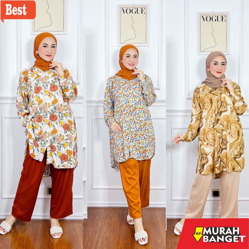 baju setelan wanita kekinian 2022 ONE SET AMIRA ORIGINAL BY. KANAYA / ONE SET TUNIK BUSUI FRIENDLY /
