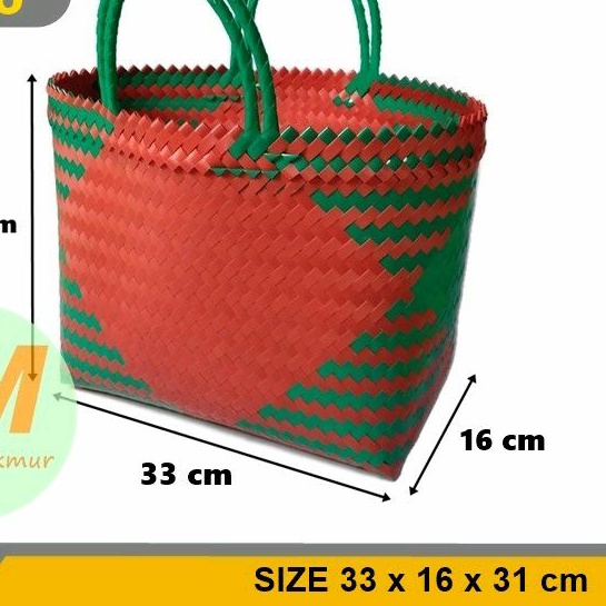 Tas Anyaman Plastik SUPER JUMBO KACA / Tas Belanja Besar / Tas Souvenir Jinjing Parcel Hajatan