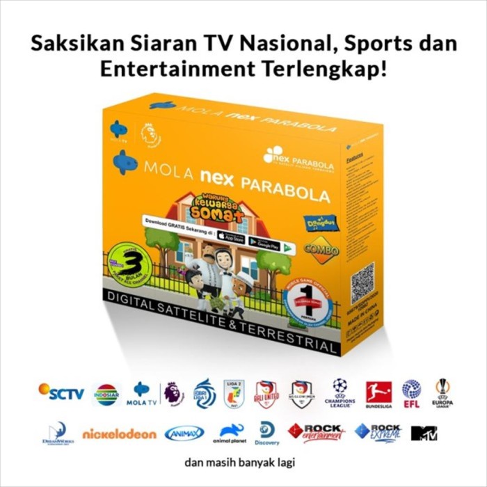 Receiver Parabola Dan Set Top Box Nex Parabola Combo (Dvb S2 & Dvb T2)
